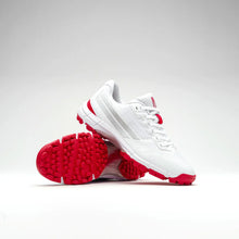 Load image into Gallery viewer, GRAY NICOLLS SENIOR VELOCITY 5.0 RUBBER CRICKET SHOE WHITE/RED