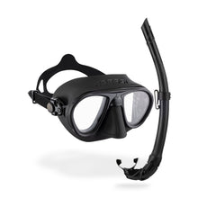 Load image into Gallery viewer, CRESSI CALIBRO FREE DIVE MASK/SNORKEL COMBO SENIOR BLACK