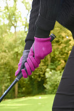 Load image into Gallery viewer, PURE GOLF GLACIER FLEECE WINTER LADIES GOLF GLOVES - PLUM