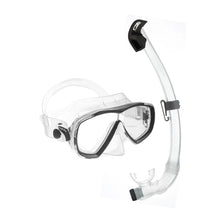Load image into Gallery viewer, CRESSI ESTRELLA +SEAL DRY MASK/SNORKEL COMBO SENIOR CLEAR/BLACK