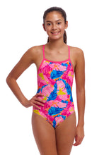 Load image into Gallery viewer, FUNKITA GIRLS ONE PIECE TIE ME TIGHT JUST JUNGLE PINK