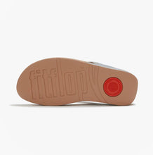 Load image into Gallery viewer, FITFLOP LULU CRYSTAL EMBELLISHED TOE POST SANDALS STEELED SILVER