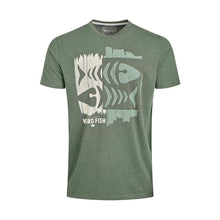 Load image into Gallery viewer, WEIRD FISH MENS DOUBLE FISH ECO GRAPHIC TEE DEEP LICHEN GREEN