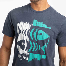 Load image into Gallery viewer, WEIRD FISH MENS DOUBLE FISH ECO GRAPHIC TEE NAVY