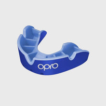 Load image into Gallery viewer, OPRO JUNIOR G4 SILVER MOUTHGUARD BLUE/LIGHT/BLUE
