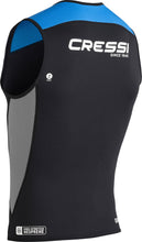 Load image into Gallery viewer, CRESSI MENS NEOPRENE ZIPPER VEST BLACK/BLUE