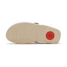Load image into Gallery viewer, FITFLOP LULU FLOWER TOE POST SANDALS PLATINO
