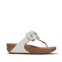 Load image into Gallery viewer, FITFLOP LULU FLOWER TOE POST SANDALS URBAN WHITE