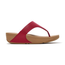 Load image into Gallery viewer, FITFLOP LULU LEATHER TOE POST SANDALS BURNT BERRY