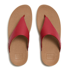 Load image into Gallery viewer, FITFLOP LULU LEATHER TOE POST SANDALS BURNT BERRY