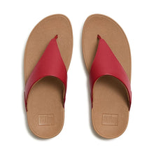 Load image into Gallery viewer, FITFLOP LULU LEATHER TOE POST SANDALS BURNT BERRY
