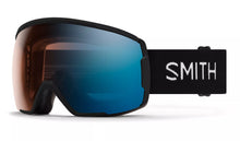 Load image into Gallery viewer, SMITH ADULT PROXY SKI GOGGLE BLACK BLUE MIRROR CHROMAPOP LENS S1-S3