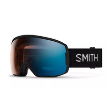 Load image into Gallery viewer, SMITH ADULT PROXY SKI GOGGLE BLACK BLUE MIRROR CHROMAPOP LENS S1-S3