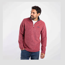 Load image into Gallery viewer, WEIRD FISH MENS NEWARK 1/4 ZIP FLEECE RHUBARB