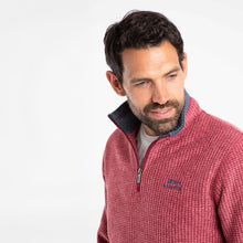 Load image into Gallery viewer, WEIRD FISH MENS NEWARK 1/4 ZIP FLEECE RHUBARB