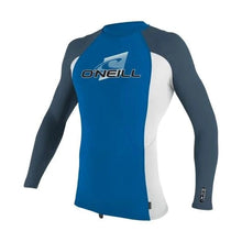Load image into Gallery viewer, ONEILL YOUTH PREMIUM SKIN LONG SLEEVE RASH GUARD OCEAN/WHITE/NAVY