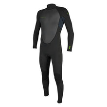 Load image into Gallery viewer, ONEILL KIDS REACTOR-2 3/2MM BACK ZIP FULL WETSUIT BLACK/SLATE