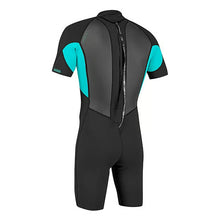 Load image into Gallery viewer, ONEILL KIDS REACTOR-2 2MM SHORTY WESTUIT BLACK/AQUA