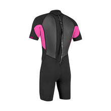 Load image into Gallery viewer, ONEILL KIDS REACTOR-2 2MM SHORTY WETSUIT BLACK/BERRY