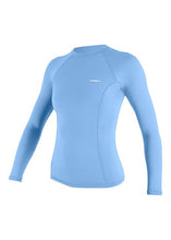 Load image into Gallery viewer, ONEILL WOMENS BASIC SKIN LONG SLEEVE RASH GUARD AZUR BLUE