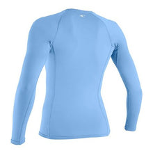 Load image into Gallery viewer, ONEILL WOMENS BASIC SKIN LONG SLEEVE RASH GUARD AZUR BLUE