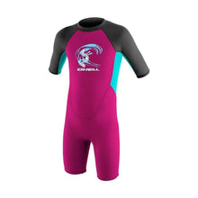 Load image into Gallery viewer, ONEILL TODDLER GIRLS REACTOR 2 2MM SHORTY WETSUIT BERRY