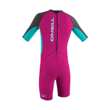 Load image into Gallery viewer, ONEILL TODDLER GIRLS REACTOR 2 2MM SHORTY WETSUIT BERRY