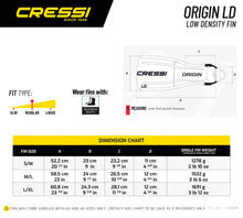 Load image into Gallery viewer, CRESSI ORIGIN LD DIVE FINS AZURE BLUE