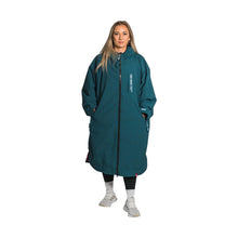Load image into Gallery viewer, TWO BARE FEET ADULT WEATHERPROOF CHANGING ROBE SEA-GREEN/RASPBERRY