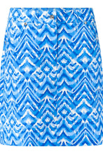 Load image into Gallery viewer, PURE GOLF CLARITY PRINTED SKORT WITH ZIP SANTORINI SKIES