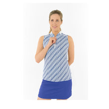 Load image into Gallery viewer, PURE GOLF FELICITY POLO SHIRT SLEEVLESS TIDAL WAVE