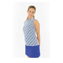 Load image into Gallery viewer, PURE GOLF FELICITY POLO SHIRT SLEEVLESS TIDAL WAVE