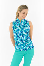 Load image into Gallery viewer, PURE GOLF ELLEN SLEEVELESS POLO WATER LILY