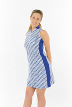 Load image into Gallery viewer, PURE GOLF LAURA SLEEVELESS SWEETHEART COLAR DRESS TIDAL WAVE