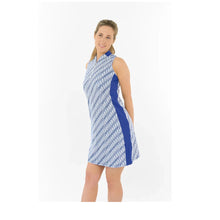 Load image into Gallery viewer, PURE GOLF LAURA SLEEVELESS SWEETHEART COLAR DRESS TIDAL WAVE
