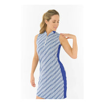Load image into Gallery viewer, PURE GOLF LAURA SLEEVELESS SWEETHEART COLAR DRESS TIDAL WAVE