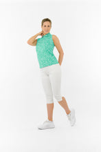 Load image into Gallery viewer, PURE GOLF AMITY SLEEVEESS POLO SHIRT SWEET PEA AWE GREEN