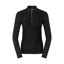 Load image into Gallery viewer, PURE GOLF COVE LONG SLEEVE 1/4 ZIP TOP BLACK