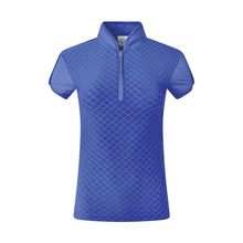 Load image into Gallery viewer, PURE GOLF VALLEY CAP SLEEVE POLO SHIRT YALE NAVY