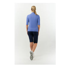 Load image into Gallery viewer, PURE GOLF WOMENS JASMINE HALF SLEEVE POLO SHIRT - CORNFLOWER