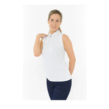 Load image into Gallery viewer, PURE GOLF REBECCA LILY PWP SLEEVELESS GOLF POLO WHITE