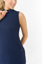 Load image into Gallery viewer, PURE GOLF SABRINA TEXTURED SLEEVELESS DRESS NAVY