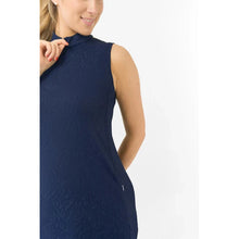 Load image into Gallery viewer, PURE GOLF SABRINA TEXTURED SLEEVELESS DRESS NAVY