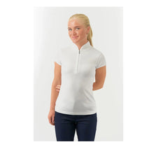 Load image into Gallery viewer, PURE GOLF BLOOM2 CAP SLEEVE POLO SHIRT WHITE