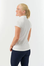 Load image into Gallery viewer, PURE GOLF BLOOM2 CAP SLEEVE POLO SHIRT WHITE
