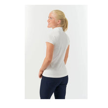 Load image into Gallery viewer, PURE GOLF BLOOM2 CAP SLEEVE POLO SHIRT WHITE