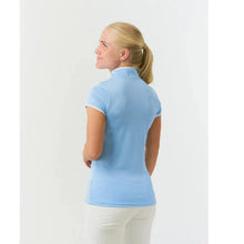 Load image into Gallery viewer, PURE GOLF BLOOM2 CAP SLEEVE POLO SHIRT PALE BLUE