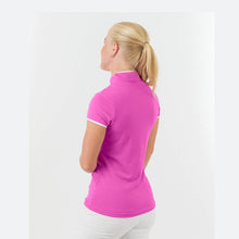 Load image into Gallery viewer, PURE GOLF BLOOM2 CAP SLEEVE POLO SHIRT AZALEA PINK