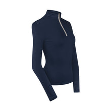 Load image into Gallery viewer, PURE GOLF WOMENS TRANQUILITY PLAIN MID LAYER NAVY