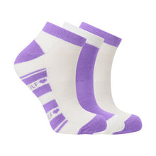 Load image into Gallery viewer, PURE GOLF TRIXIE THREE PACK TRAINER SOCKS LILAC ONE SIZE